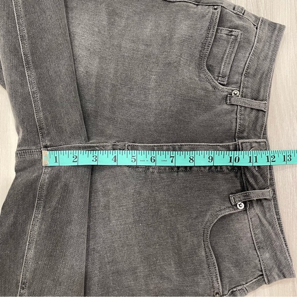 NWT KAFFE KAzina Women's Long Denim Shorts Size Medium (Danish 38) Dark Grey - Picture 7 of 8